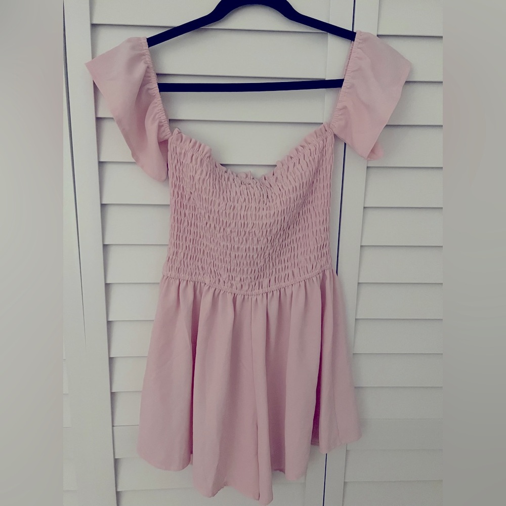 Fashion nova baby pink romper